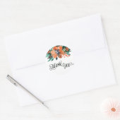 Rond Sticker en Merci floral (Enveloppe)