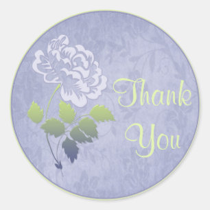 Rond Sticker en Merci fumé bleu et vert 1,5 po