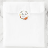 Rond Sticker en Merci mariage de automne ou Thanksgivin (Sac)