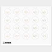 Rond Sticker en Merci Mariage simple en couple blanc (Feuille)
