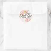 Rond Sticker en Merci rose (Sac)