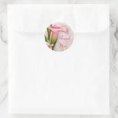 Rond Sticker en Merci rose Calla Lily (Sac)