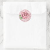 Rond Sticker en Merci Rose de chalet - SRF (Sac)