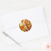 Rond sticker en Merci rose jaune (Enveloppe)