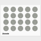 Rond Sticker en Merci vert simple et élégant (Feuille)