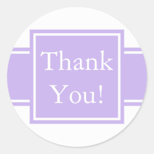 Rond Sticker en Merci violet personnalisé et Favoriser