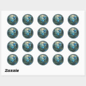 Rond Sticker en morpho bleu (Feuille)