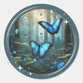 Rond Sticker en morpho bleu (Devant)