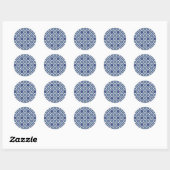 Rond Sticker en mosaïque (Feuille)