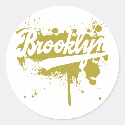 Rond Sticker en moutarde peint à Brooklyn (Devant)