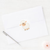 Rond Sticker en mouton cartonné mignon (Enveloppe)