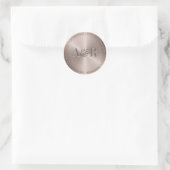 Rond Sticker en or de bronze avec Monogramme (Sac)