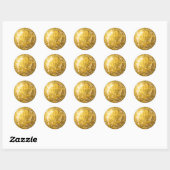 Rond Sticker en or Disco Ball (Feuille)