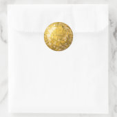 Rond Sticker en or Disco Ball (Sac)