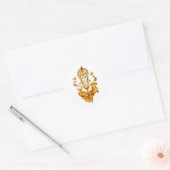 Rond Sticker en or Ganesha (Enveloppe)