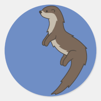 Rond Sticker en Otter mignon