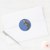 Rond Sticker en Otter mignon (Enveloppe)