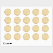 Rond Sticker en pierre d'or mat (Feuille)