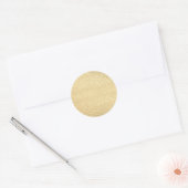 Rond Sticker en pierre d'or mat (Enveloppe)