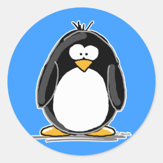 Rond Sticker en pingouin