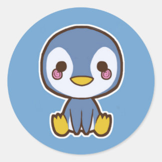 Rond Sticker en pingouin