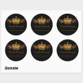 Rond Sticker en plaque d'immatriculation Gold Crown (Feuille)