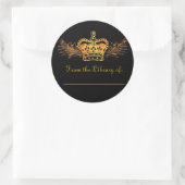 Rond Sticker en plaque d'immatriculation Gold Crown (Sac)