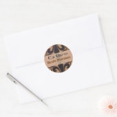Rond Sticker en plaques Ex Libris (Tilo mocha) (Enveloppe)