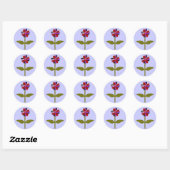 Rond Sticker en plastique brillant (Feuille)