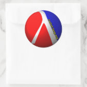 Rond Sticker en raquette avec URL (Sac)