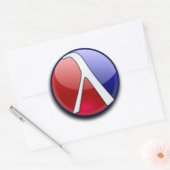 Rond Sticker en raquette brillante (Enveloppe)