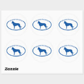 Rond Sticker en silhouette Malinois belge (Feuille)