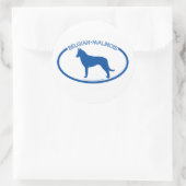 Rond Sticker en silhouette Malinois belge (Sac)