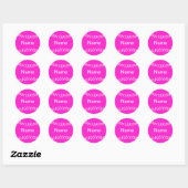 Rond Sticker en silhouette Softball rose (Feuille)