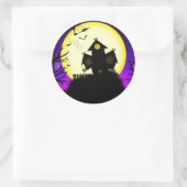 Rond Sticker en silhouettes Éffrayantes Halloween (Sac)