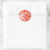 Rond Sticker en spirale de dragon chinois rouge (Sac)