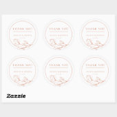 Rond Sticker en terre cuite Mariage classique ronde (Feuille)
