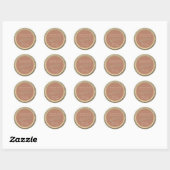 Rond Sticker en terre cuite Mariage classique ronde (Feuille)