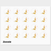 Rond Sticker en thylacine pour le dessin mignon (Feuille)