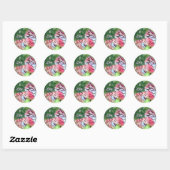 Rond Sticker en tigre rose (Feuille)