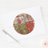 Rond sticker en tissu turc (Enveloppe)