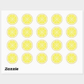 Rond Sticker en tranches de citron (Feuille)