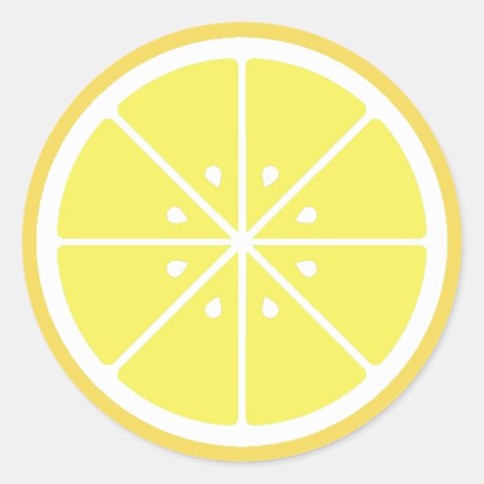 Rond Sticker en tranches de citron (Devant)