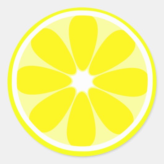 Rond Sticker en tranches de citron (Devant)