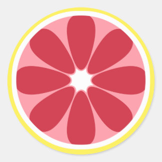 Rond Sticker en tranches de pamplemousse
