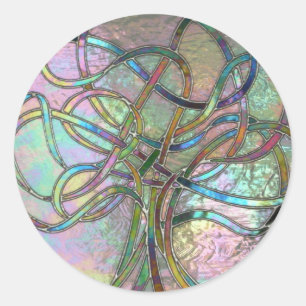 Rond sticker en verre tendu (Lifes Lights)