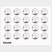 Rond Sticker En vichy Ladybug (Feuille)