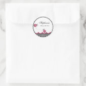 Rond Sticker En vichy Ladybug (Sac)