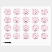 Rond Sticker En vichy poussette (Feuille)