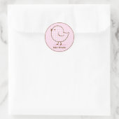 Rond Sticker En vichy poussette (Sac)